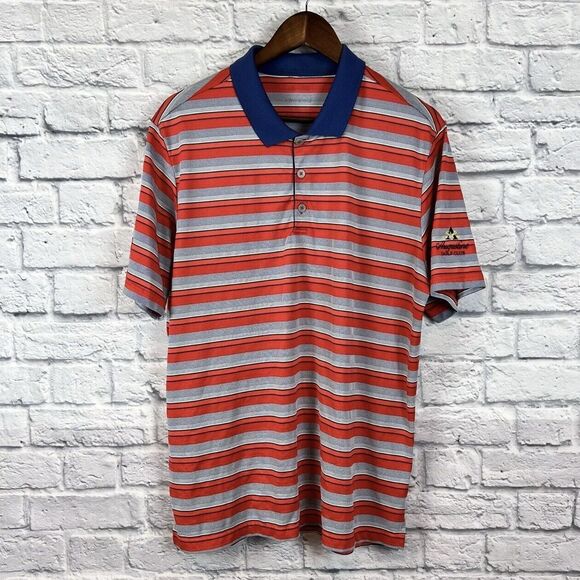 Lot Of 4 Adidas Men USA Athletic Short Sleeve Striped Golf Polo Shirt‎ Sz Large - Picture 11 of 14